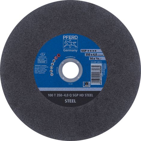 PFERD TOOLS Stationäre Trennscheibe T 350x4,0x25,4 mm "mittelhart" HD STEEL für Stahl 100m/s 10 Stk