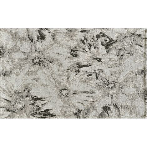 Tappeto Salotto Velour Antiscivolo Dis Fior Di Loto Colore Argento Suardi, misura140x200coloreArgento (1/5)