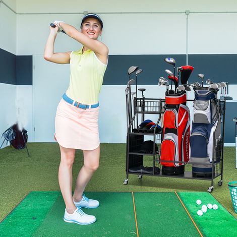 Support de Rangement pour Sac de Golf avec Roues Universelles (1/5)