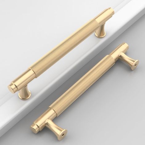 pièces - entraxe 128 mm - poignées de meuble - poignées de meuble de cuisine crantées - poignées de tiroir - quincaillerie pour meubles - accessoires d'ameublement - poignées de penderie - poignée de (1/5)