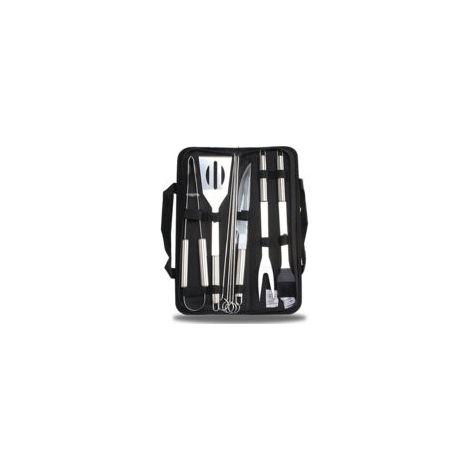 Ensemble de 10 Ustensiles de Barbecue en Acier Inoxydable - Set Professionnel pour Grillades et Cuisson en Extérieur (1/5)