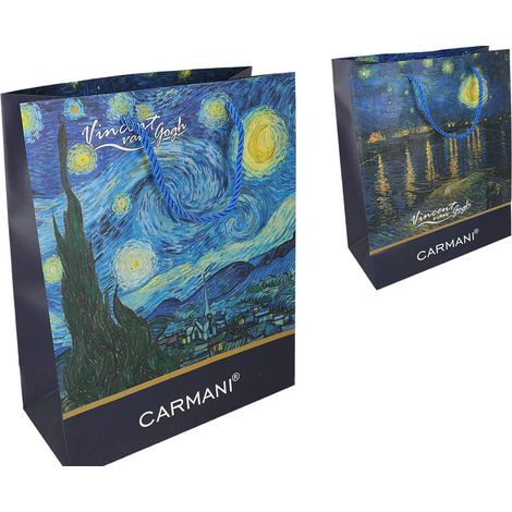 Geschenktüte - V. van Gogh, Caféterrasse am Abend, Sternennacht (carmani)