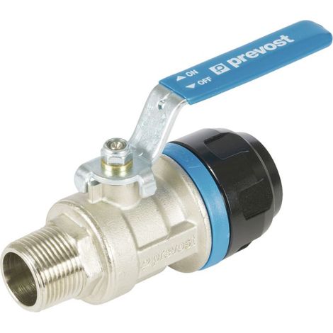 Vanne d'arrêt Aluminium PREVOST, filetage R1, dia. 34mm ( Prix pour 1 )