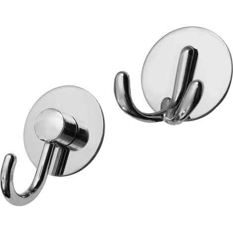 Exklusiv Edelstahl Garderobenhaken selbstklebend Klebehaken Handtuchhalter Haken Doppel (1/3)