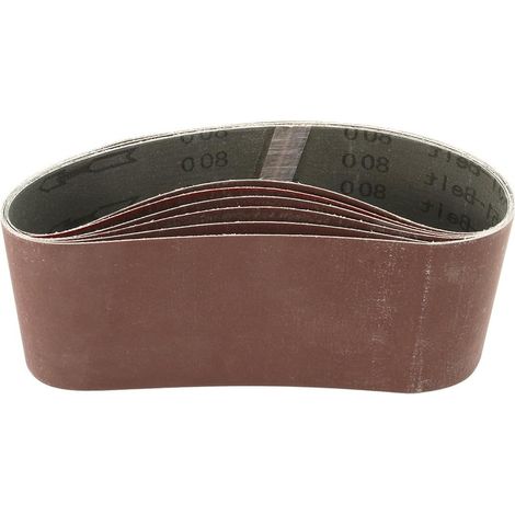 Lot de 6 bandes abrasives de 100 mm x 610 mm, grain 800, 10,2 x 61 cm en oxyde d'aluminium pour ponceuse à bande portable, finition du bois, métal, cloison sèche, polissage, papier abrasif (1/5)