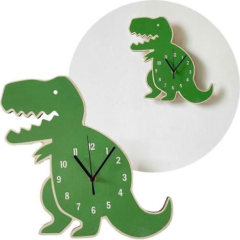 Horloge murale d'intérieur avec dinosaure de dessin animé pour la maison ou le salon (1/4)