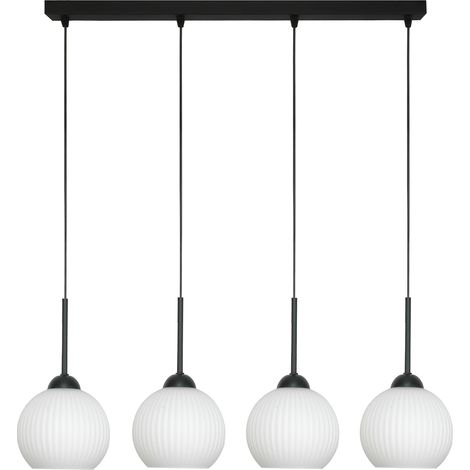 Lámpara de techo colgante, tira, bolas blancas, estilo industrial loft, LED, 4xE27, fiona 14-981 (1/5)