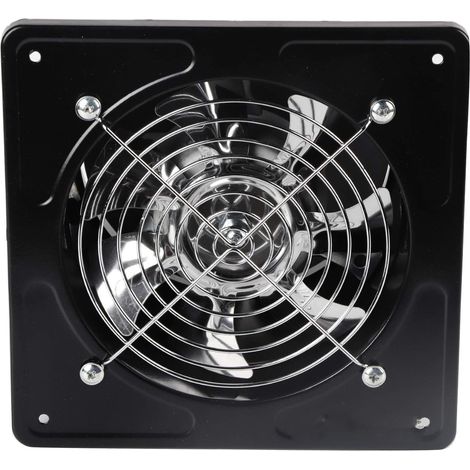 Extracteur d'air ventilateur trou de forage diamètre 150mm extracteur d'air 40W ventilateur d'extraction mural pour la maison cuisine salle de bain Garage(Noir) (1/5)