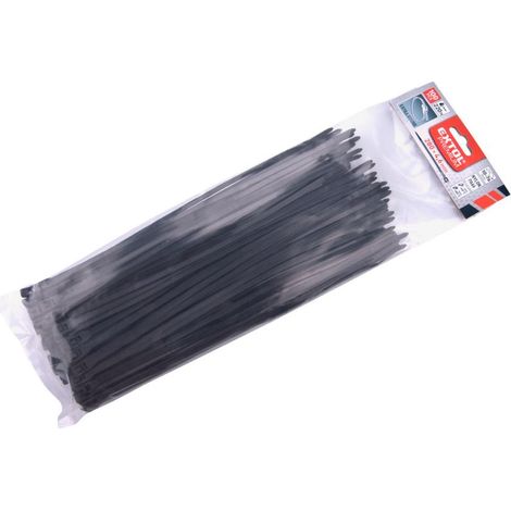 Colliers de serrage EXTOL EXTRA, noirs, 280 x 4,6 mm, lot de 100, nylon PA66 8856234