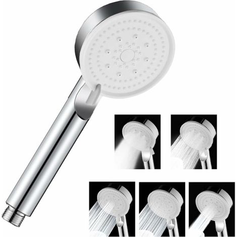 Wassersparender Hochdruck-Duschkopf mit 5 Betriebsmodi und verstellbarer Höhe. – AquaForge (1/5)
