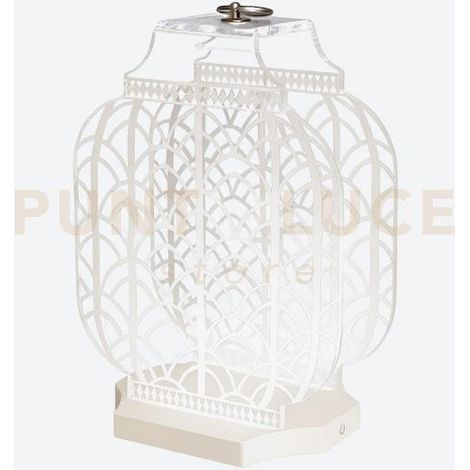 LAMPADA DA TAVOLO GRANDE WIRELESS ATENA LED 4200°K / 24 Volt - 12 W/Mt Intensità dimmerabile AVORIO