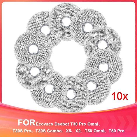 Wipes pour T30 Pro Omni – T30S Pro – X5 X2 – T50 Omni – T50 Pro – Robot Aspirateur – Reusable de remplacement Serpillière (1/5)