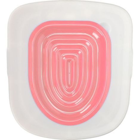 Kit d'entranement à la toilette pour chat, entraneur universel réutilisable et respectueux de l'environnement pour le nettoyage des animaux de compagnie, plateau blanc, 1 Support intérieur rose (1/5)