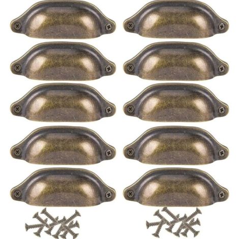 poignée de coquille antique drawer handle, cabinet handles,closet handle (1/3)