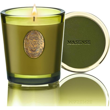 Bougie Parfumée Bois de Santal Jasmin,260g Bougie Parfumée en Pot Bougie de Soja Naturelle,50 Heures de Combustion,Cadeaux Bougies Cadeau Anniversaire Pour Femmes (1/5)