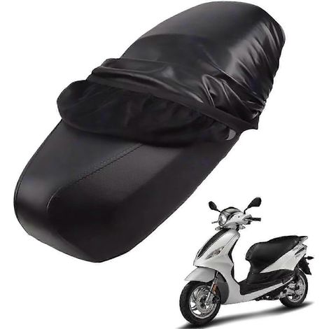 Housse de selle moto en cuir noir imperméable pour Piaggio Fly 50/150 2006-2015 (1/5)