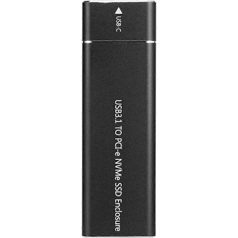 Boîtier disque SSD externe Type-C USB 3.1 vers M.2 NVMe PCI-E, adaptateur boîte M.2 pour SSD NVMe haute vitesse, compatible avec les disques M.2 NVMe PCIe. (1/4)