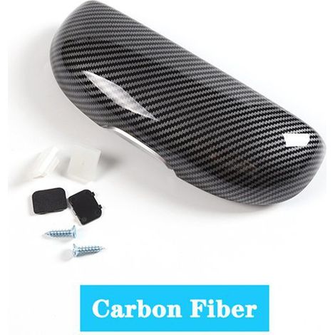 1 color: Carbon fiber textured black Material: ABS Car glasses case, sunglasses holder, glasses organizer (1/4)