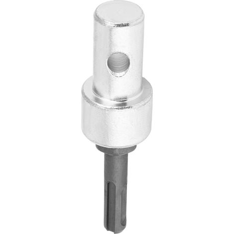 Adaptateur pour foret de perceuse électrique avec connecteur de mise à la terre, tige ronde, 2 trous, 2 fentes. (1/5)