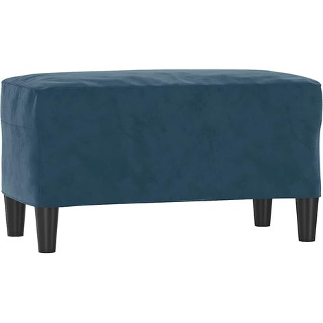 Banc Bleu 70x35x41 cm Velours (1/5)