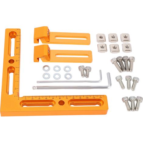 Kit de fixation de positionnement de pièce CNC, tables perforées à fente en T, pinces à étau pour le travail du bois avec serrage latéral à position répétable pour l'usinage et la gravure (1/5)