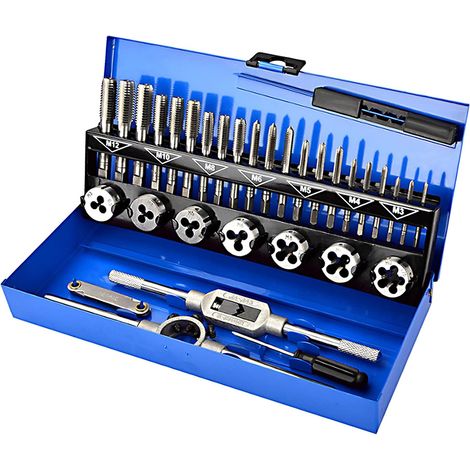 Coffret 32 pièces tarauds/filières Métrique M3 M12 Alliage haute résistance avec étui (1/5)