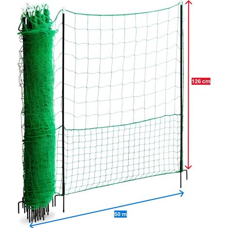 Filet Pour Poule Grande Hauteur Double Pointe 50m X 1,26m - Zen Farm (1/5)