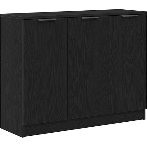 Buffet,Bahut,Meuble de Rangement Noir 90,5 x 30 x 70 cm Bois d'ingénierie CFW44984 (1/5)