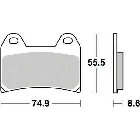 Plaquette de frein Métal Fritté Sinter Grip Road - R90 (1/2)