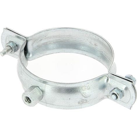 Collier nervuré galva Ø100 7-150 – Raccord pour gouttière – Épaisseur 1,5mm – Filetage 7-150