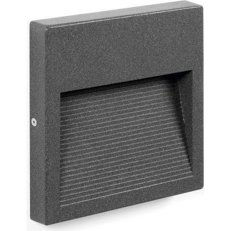 Aplique exterior asimétrico SLIM cuadrado LED SMD 9 W 310 lm 4000 K CRI90 IP65 38°/78° Antracita (1/3)