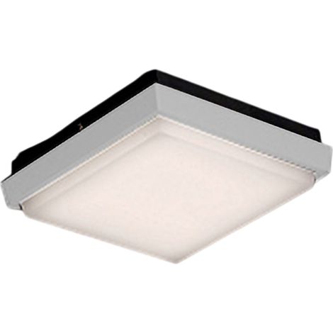 Alu Lampada da Parete e Soffitto in Alluminio Bianco Opaco, 17.5x17.5x4.5 cm, LED 10W 3000K IP54 per Illuminazione Interna ed Esterna di Design (1/2)