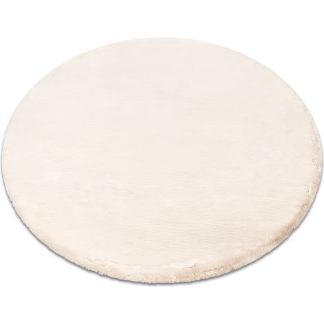 Moderner Teppich TEDDY NEW sand 52 Kreis Shaggy, plüschig, sehr dickes beige beige rund 160 cm