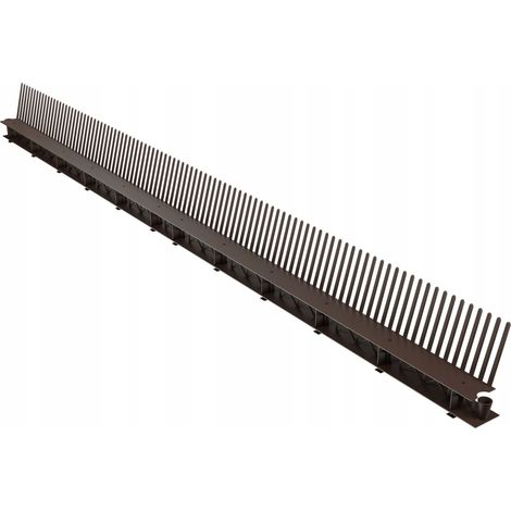 VENTI Haubenkamm mit Gitter 85mm x 1m RAL 8019 (1/5)