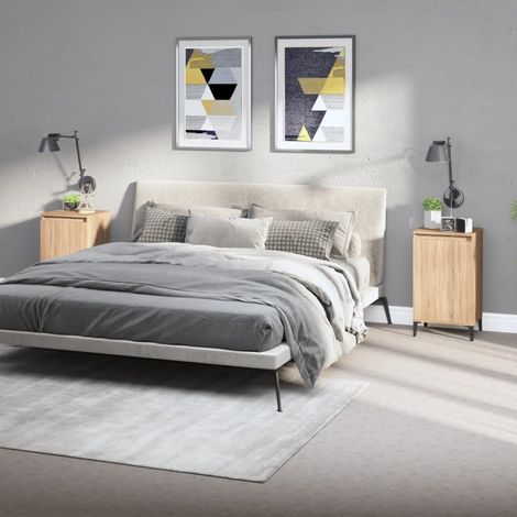 Nachttische 2 Stk. Sonoma-Eiche 40x35x70 cm Holzwerkstoff vidaXL (1/5)