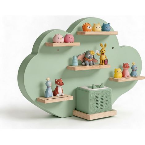 Étagère magnétique pour et 20 s, Nuage, Porte-Figurines, Sauge, 40 x 61 x 17 cm (1/5)