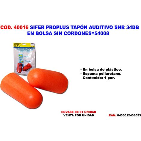 TAPPI AURICOLARI SIFER PROPLUS SNR 34DB IN BORSA SENZA CAVO 54008