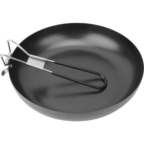 Poêle portable d'extérieur pliable, ustensiles de cuisine de camping antiadhésifs pour la cuisson et la friture, parfaits pour le camping, les pique-niques et la randonnée. (1/5)