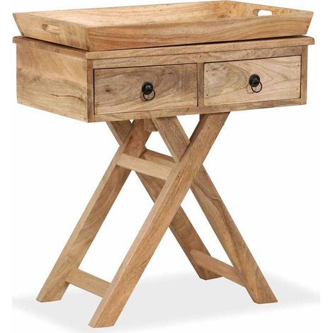 vidaXL Table d'appoint Bois de manguier massif 65 x 40 x 76 cm (1/5)