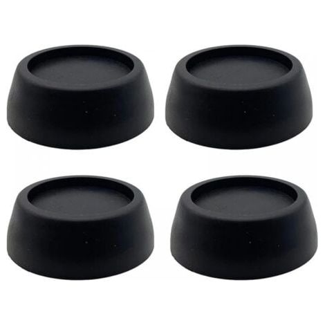 4pcs Pieds de lave-linge noirs, tapis anti-vibration, pieds anti-bruit Pieds de lave-linge et lave-linge séchant en caoutchouc anti-vibration (1/4)