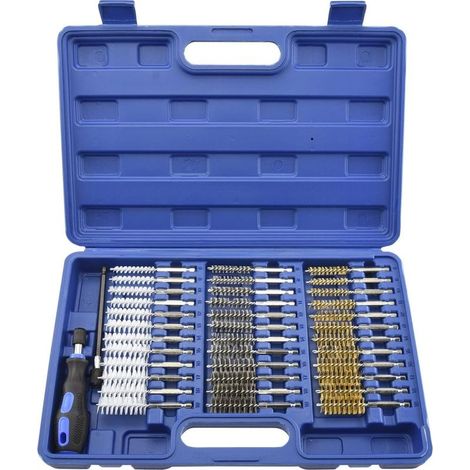 Accessoires pour perceuse à brosse métallique avec tige hexagonale de 1/4 po, montable sur perceuse électrique ou meuleuse, ensemble de 38 pièces