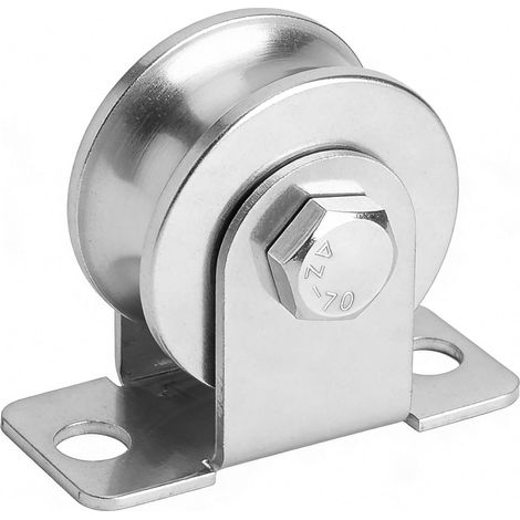 Poulie de déviation, rouleaux de câble, 48 mm en acier inoxydable, palan pour grue élévatrice, poulies en U avec roulement à billes, poulie de déviation pour fitness, pour câble en acier, portes (1/5)