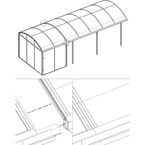 KGT Verbindungsset für Carport "Elbe" + Gerätehaus "Elbe"