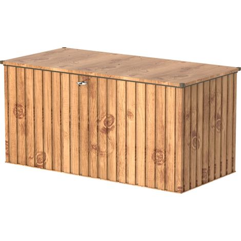 Duramax Cushion Box & Bench 1.9, 1450 L, con cilindro idraulico a gas e occhio padlock, Venatura del legno (1/5)