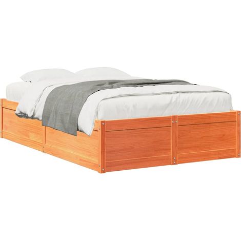 Maison Exclusive - Letto senza Materasso Marrone Cera 120x190 cm in Legno di Pino