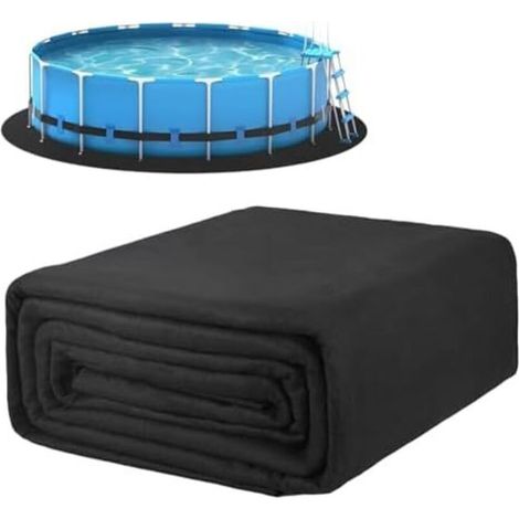 Tapis Protecteur Liners Piscine pour 3 m/3,7m - Sol Bassins Hors-Sol couche Anti-perforation Protection Ronde Prédécoupée Pliable Prolonge Durée Vie Liner, Spa Extérieur Diameter 3.05 (1/5)