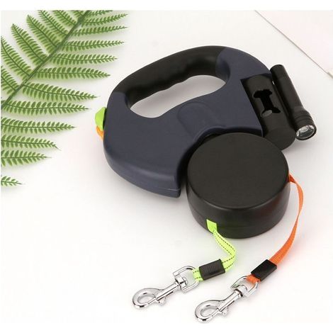 Double laisse rétractable pour animaux de compagnie Double corde zéro enchevêtrement marche pour deux chiens marchant le chien laisse réglable pour animaux de compagnie fournitures (1/5)