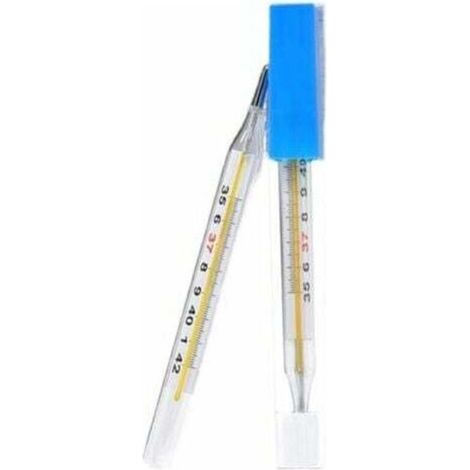 2 pièces médical mercure verre thermomètre adulte bébé mesure de la température corporelle (1/5)