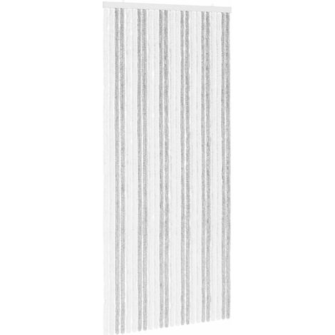 vidaXL Tenda per insetti in chenille Grigio chiaro e bianco