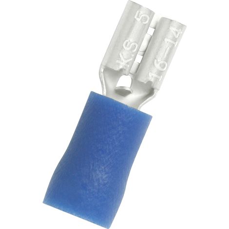 Cosse faston RS PRO, 1.5 2.5 mm², 16 14 AWG, Isolé, Bleu